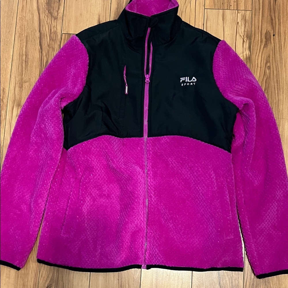 Fila Sport Vibrant Pink and Black Jacket - Picture 4 of 9